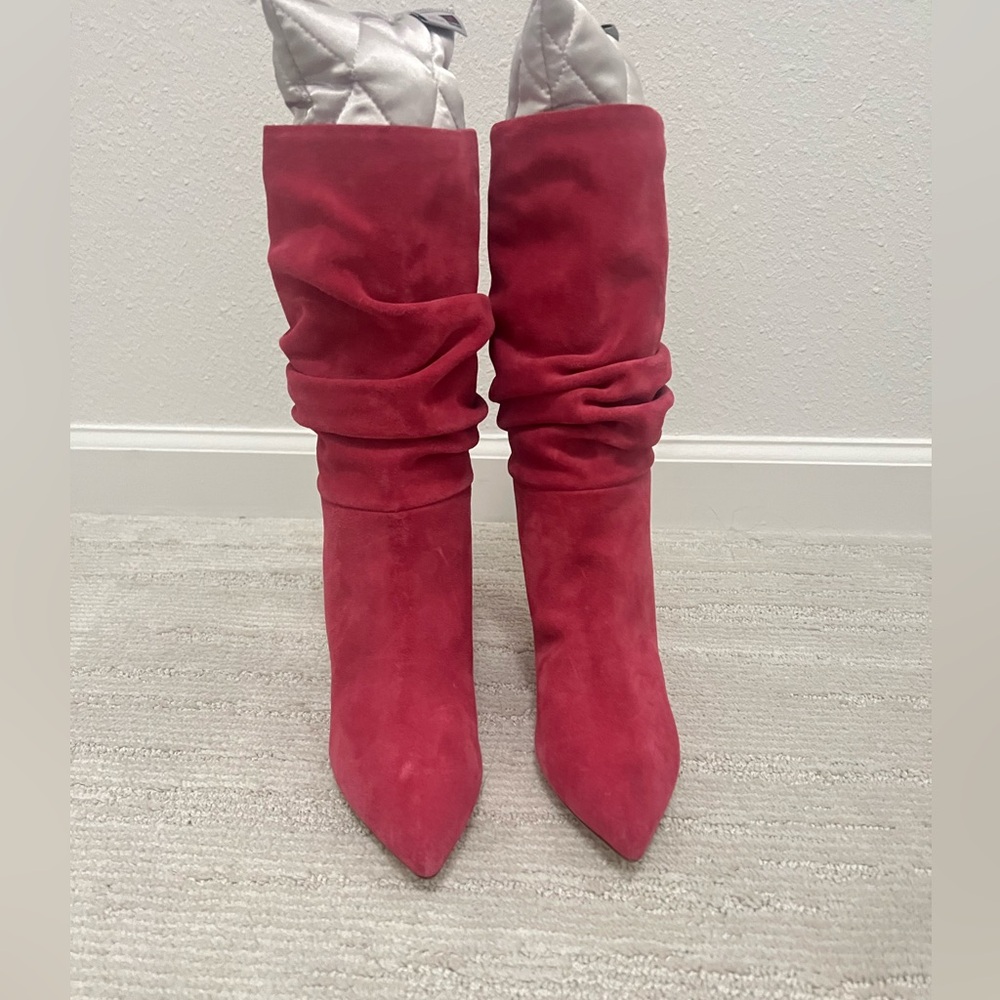 Paris Texas slouchy boot, hot pink size 36 (6) low heel
